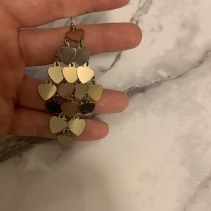 Tiered gold earrings